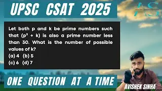 Let both p and k be prime numbers such that (p&sup2; + k) is | UPSC CSAT 2025 PYQ |