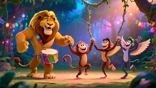 Jungle Drum Dance | Energetic Rhythm Song for Kids | Nursery Rhymes & Songs for Children