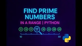 55.Find All Prime Numbers in a Range using Python | Beginner-Friendly Tutorial