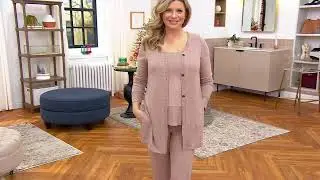 Cuddl Duds Seriously Soft Sweater Knit 3-Piece Lounge Set on QVC