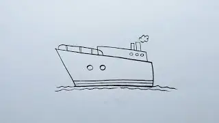 Ship drawing easy | How to draw a ship step by step |