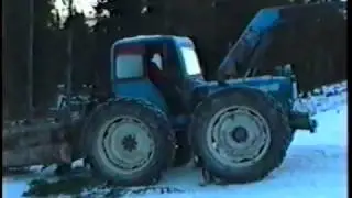 Ford County modell 754.  Jon Lage i skogen 2.12 .1989