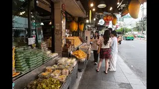 [4K] Walking tour around BTS Thong Lo station and through Thong Lo road on the evening
