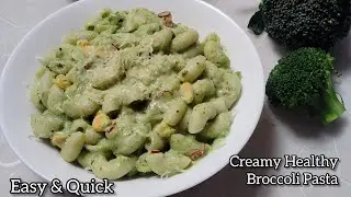 Easy Creamy Broccoli Pasta Recipe In 5 Mins| Veg Macaroni Pasta In Broccoli Sauce