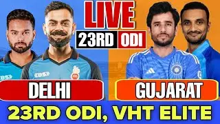 Delhi vs Gujarat, Group D - Live Cricket Score, Commentary