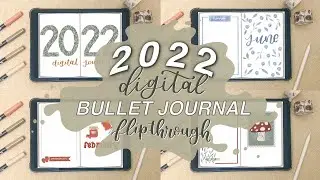 2022 DIGITAL BULLET JOURNAL | 2022 Digital Planner with Hyperlinks | Bullet Journal Flipthrough