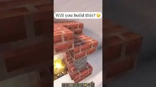 How to Build a FIREPLACE in MINECRAFT #shorts #minecrafttutorial #minecraftbuilding