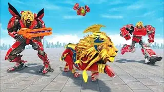 Grand Lion Robot Transform War: Motor Bike Lion Game - Android Gameplay