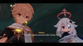Kokomi teased by Paimon scene 