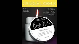 Aesthetic Jar Candle Label Printable | Editable Label Template For Candle