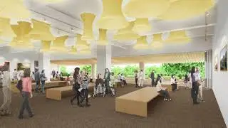 New National Stadium Development Project concept movie Stadium in Forest