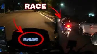 first time 100+ in night😱 || race with Apache || hindustani biker