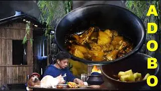 Turmeric Chicken Pork Adobo with coconut milk | Cooking in the Heavy Rain