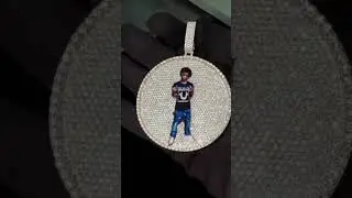 Custom Silver Moissanite Boy Pendant 💎 | Fully Iced Out Hip-Hop Jewelry