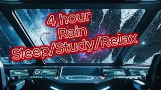 Cosmic Rain: 4 Hours of Spaceship Ambience & Rain on Glass for Sleep & Study