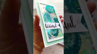 Shaker Card | Foil on acetate with NO HEAT or MACHINE required! #cardmaking #cards #foil #shakercard