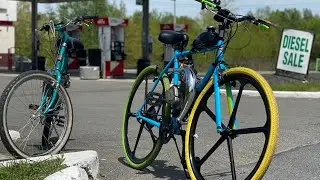 Yd100 vs Pk80 racing #how\#viral /motorized bicycles race #2 🏆🏆#whowin?