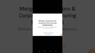 Merger Acquisition - Anti takeover Amendments