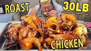 Brother Monkey made 30 pounds of roasted chicken.The meat was fresh and tender,So enjoyable!
