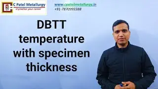DBTT temperature with specimen thickness