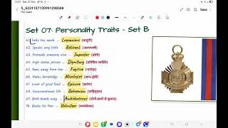 SSC Exam One Word Substitution / Short Trick