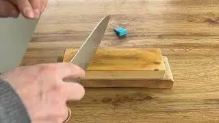 Grinding a micro bevel on a new knife