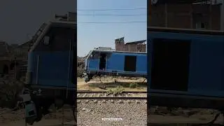 Accidental Wag12b locomotive at Sultanpur Junction 😮 #wag12 #trainaccident #indianrailways