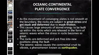 Convergent boundaries : continental oceanic convergence