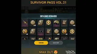 SURVIVOR PASS VOL.21 MAX OUT 😍 #newstate #newstatemobile #pubgnewstate #shorts #shortvideo #viral