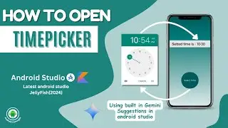 Time picker in android studio | 2024 [JellyFish] Tutorial | Kotlin