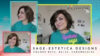 Sage di Estetica Designs colori R4/6, R6/10 e Caramel Kiss - Parrucca Sintetica