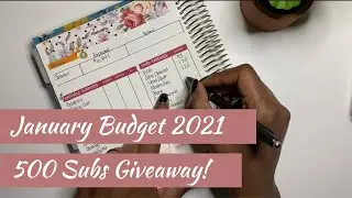 January 2021 Budget | 500 SUBs GIVEAWAY | Money with Gab