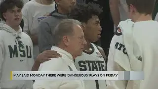 Tom Izzo addresses Dusty May's comments about plays that were 'very dangerous' in Friday's game