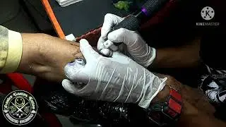 TRIBAL TATTOO TIME LAPSE OLD SCHOOL CLIMBING WOLF (Mr. PinchArt)
