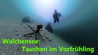 Tauchen im Vorfrühling im Walchensee