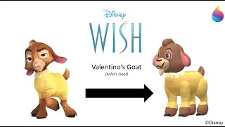 Paint 3D Tutorial: Valentino's Goat (Asha's Goat) ~ Wish (2023)
