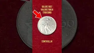 50 lire 1957 Moneta R.I. #moneterare #coins