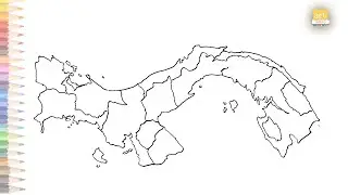 Panama map outline | How to draw panama map outline step by step | Map drawing | art janag