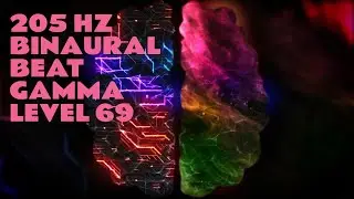 205 Hz Gamma Wave Binaural Beat High Level Cognitive Memory Recall and Awareness Level 69