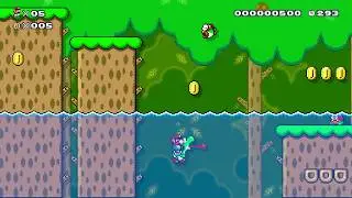 Super Mario Maker 2: Story Mode Level (22 River Fish in the Forest) [1080 HD]