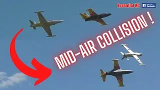 MID-AIR COLLISION and RECOVERY ! FAST radio controlled (RC) EDF JETS close formation flying