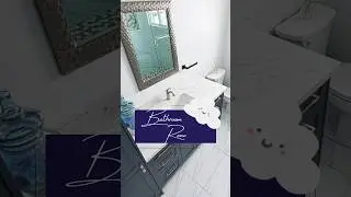 Master Bathroom Glow-Up: Navy, Quartz & Luxe Finishes | Smart Renovations #shorts #renovation