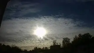 Altocumulus translucidus and altocumulus opacus clouds