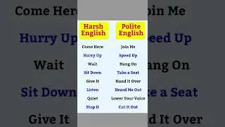 Harsh English vs Polite English: Learn to Speak with Confidence | Learning English online practice