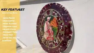 Varmala Preservation Rose Petals and Pearls Casted in Resin Wall Clock