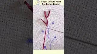 Awesome Pearl Borderline Embroidery Lace #stitchsampler DIY Hand Embroidery Stitching #needlework