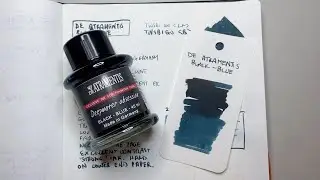 De Atramentis Black - Blue Fountain Pen Ink Review.