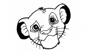 Simba the lion King drawing || Simba step by step drawing || 