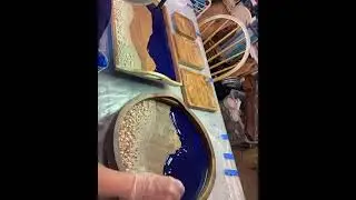 Pouring some resin beach trays