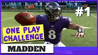 Madden 20 Gameplay: Do The Same Play All Game Challenge | Lamar Jackson Strategy